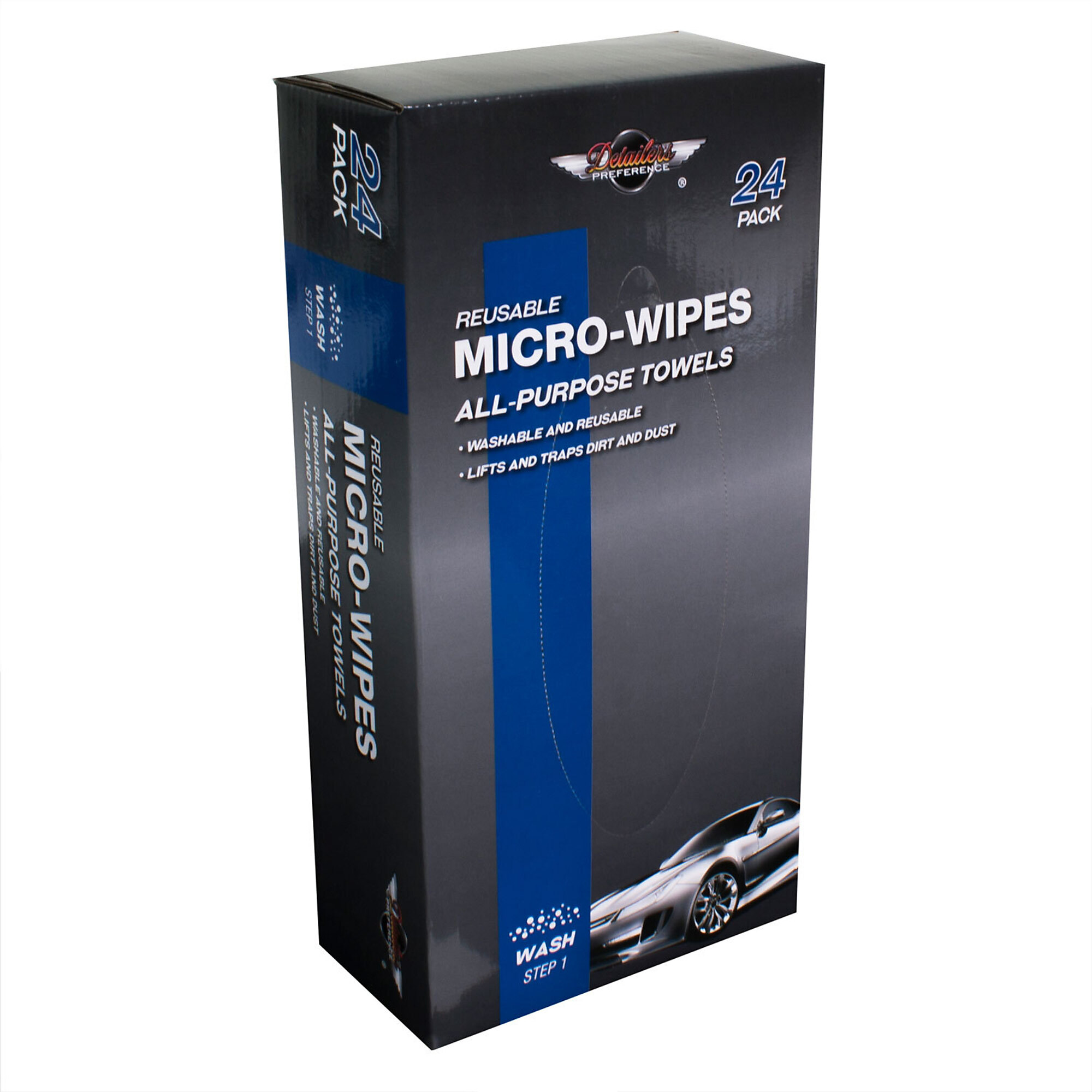 Detailer's Preference Eurow Micro-Wipes — 12in. x 12in., White, 24 Pcs, Model# EUMTD240